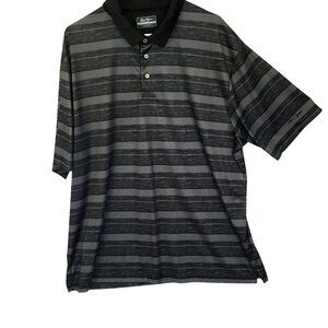 Ben Hogan Performance  Men's 3-Button Striped Golf Polo Shirt Size XXL